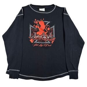 Y2K West Coast Chopper Devil Parody Jackyl Just Like A Devin Thermal Shirt Large